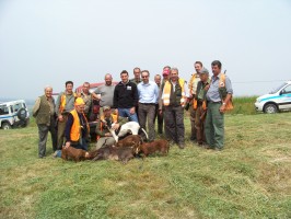 Battuta di caccia a Briaglia nel 2011 (foto Archivio Provincia)