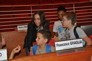 La presidente Gancia durante l'incontro con i ragazzi