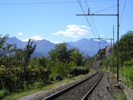 Un'immagine della linea ferroviaria Cuneo - Nizza
