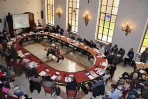 Immagine dall'alto del convegno in Sala Giolitti (foto Uff. Stampa Provincia)