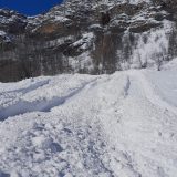Valanghe cadute sulla strada Canosio-Preit (foto d'archivio)