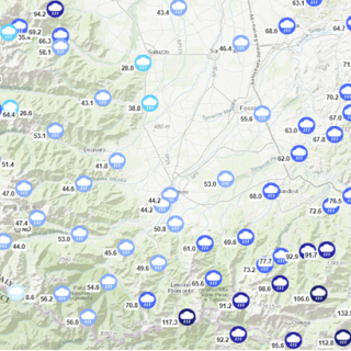 La mappa delle precipitazioni