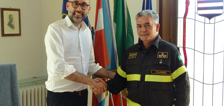 L'incontro tra il presidente Robaldo e il comandnate Daidone