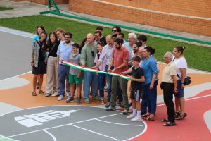 L'inaugurazione del campo da basket all’esterno del Pala Ferrua