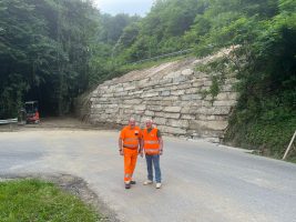 Intervento di ripristino della viabilità da parte del reparto di Saluzzo