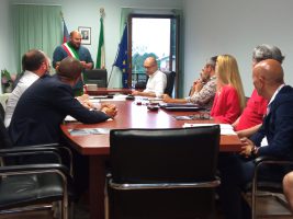 Un momento del Consiglio provinciale itinerante a Brondello