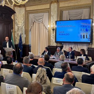 L'intervento del rpesidente Robaldo alla cerimonia di elezione del presidente della Camera di Commercio per il mandato 2025-2030