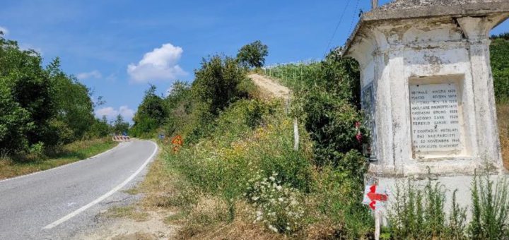 La sp 265 nei pressi del Pilone Chiarle
