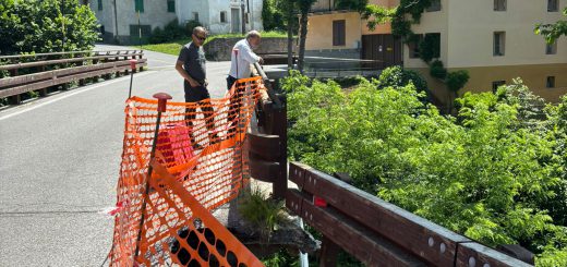 Il sopralluogo al ponte di Santa Croce nel comune di Murazzano