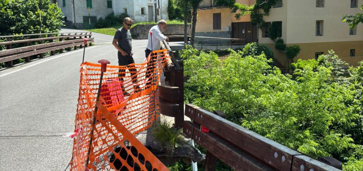 Il sopralluogo al ponte di Santa Croce nel comune di Murazzano