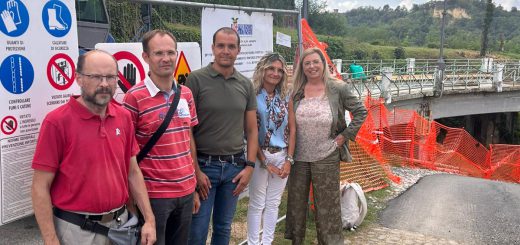 Sopralluogo al viadotto delle Rocche a Montaldo Roero