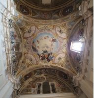 La volta dell'ex cappella seicentesca di Santa Chiara
