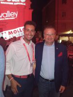 Il vicepresidente Antoniotti con l'ex ciclista Fabio Aru, vincitore della Vuelta 2015