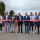 Il taglio del nastro alla partenza della tappa Alba - Limone
