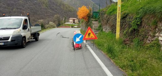 L'avvallamento della sp 37 a Frabosa Soprana