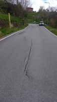L'avvallamento della sp 37 a Frabosa Soprana