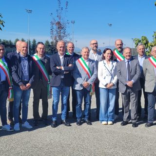 Le autorità presenti alla Fiera Zootecnica e della meccanizzazione agricola di Caramagna Piemonte