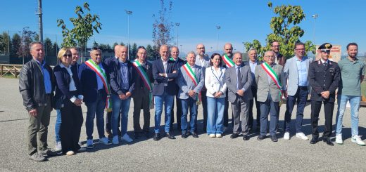 Le autorità presenti alla Fiera Zootecnica e della meccanizzazione agricola di Caramagna Piemonte