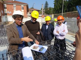 L'arch. Marcello Lusso illustra lo stato precedente e i rendering della nuova palestra