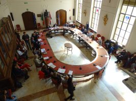 Panoramica della sala Giolitti durante la conferenza stampa sul "Lavoro buono"