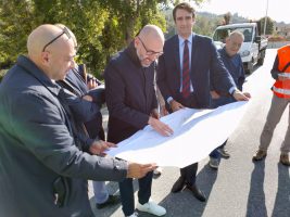 L'avvio dei lavori della rotatoria in località Olle di Vicoforte