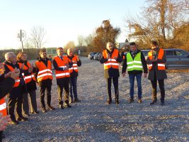 Il presidente, il vicepresidente e i consiglieri provinciali con i sindaci di Monchiero e Novello