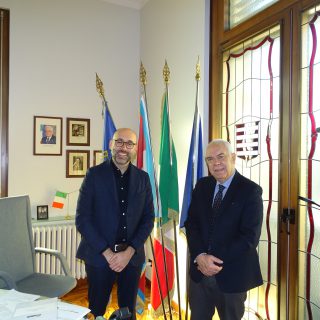 Il presidente Robaldo con il presidente del Tribunale di Cuneo Amato