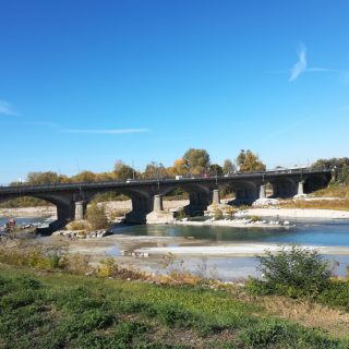 Il ponte promiscuo di Alba sulla sp 929 del Colle di Cadibona
