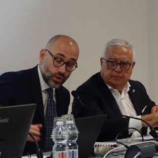 Il presidente Luca Robaldo e il consigliere provinciale Rocco Pulitanò