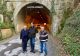 Il sopralluogo alla galleria lungo la vecchia strada provinciale in località Valleto