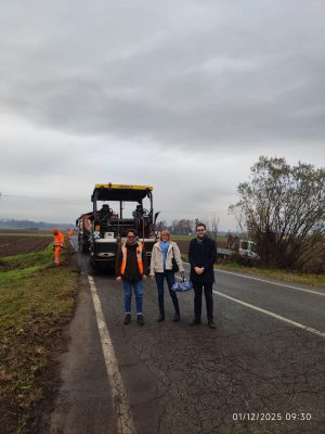 Il sopralluogo della consigliera Casale ai lavori di bitumatura della sp 175