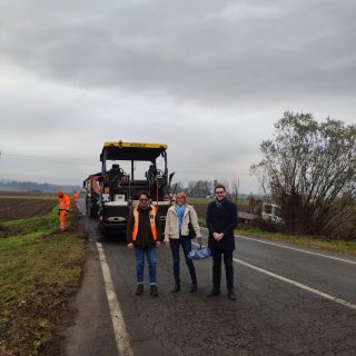 Il sopralluogo della consigliera Casale ai lavori di bitumatura della sp 175