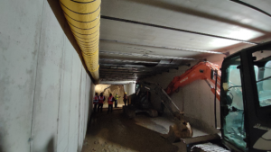 Il sopralluogo al cantiere della centralina idroelettrica nei pressi della sp 12