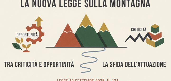 Il logo del convegno sulla nuova legge della montagna