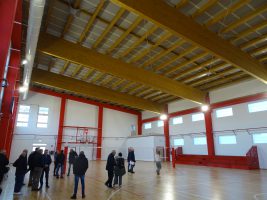 L'interno della nuova palestra dei licei di Alba