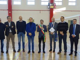 L'intervento del consigliere provinciale e Sindaco di Alba Alberto Gatto durante l'inaugurazione della nuova palestra dei licei di Alba