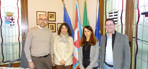 Il presidente Robaldo con la dirigente provinciale Allione, la direttrice amministrativa e il presidente del Conservatorio "Ghedini" Olivero e Sismonda