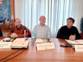 I funzionari provinciali Ferraro, Garassino e Bertrando all’evento di lancio del progetto Paysage Plus_Resiliente