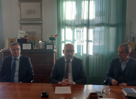 Il presidente Robaldo e il vicepresidente Antoniotti con il sindaco Fogliato