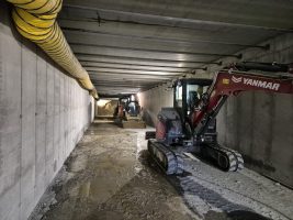 Il sopralluogo al cantiere della centralina idroelettrica nei pressi della sp 12