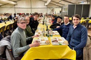 Il consigliere Danna presso il Palafiera di Carrù