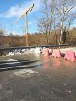 Le foto dell'avvallamento sulla sp 12 tra ra l’intersezione con la sp 60 per Castellino Tanaro e l’intersezione con la sp 314 per Niella Tanaro