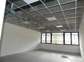 Un'aula del nuovo istituto Baruffi durante il sopralluogo dello scorso 9 gennaio.