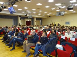 Il pubblico presente nell'aula magna del Vallauri