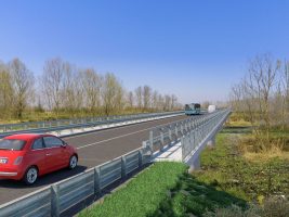 Il rendering del nuovo ponte di Cardé