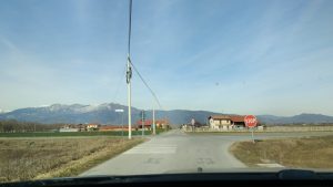 L'incrocio della sp 174 con la strada comunale di Paschera San Defendente