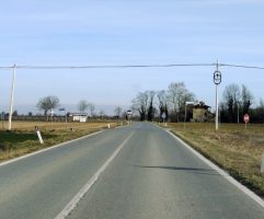 L'incrocio della sp 174 con la strada comunale di Paschera San Defendente