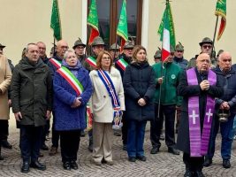 Le autorità presenti alla commemorazione dell'eccidio della Candelora