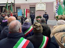 Un momento della commemorazione dell'eccidio della Candelora
