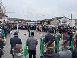 Un momento della commemorazione dell'eccidio della Candelora